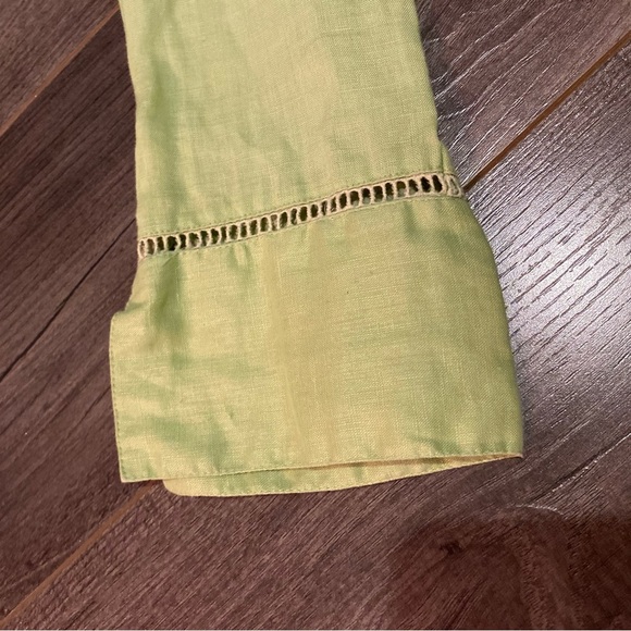 Mercer & Madison linen button up shirt lime green - Picture 3 of 7